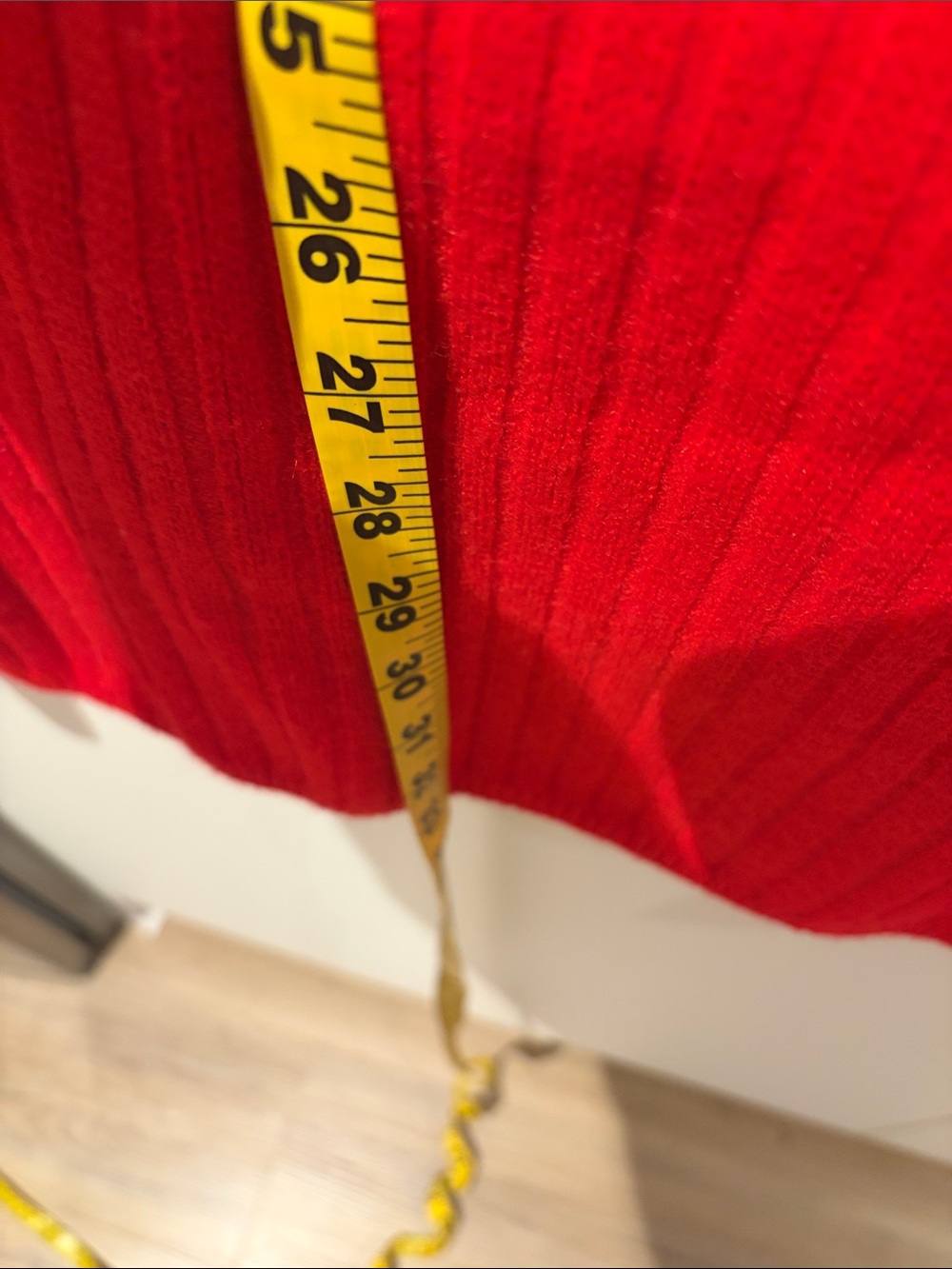 Ann Taylor matching set! red cardigan and sweater skirt - Picture 6 of 8